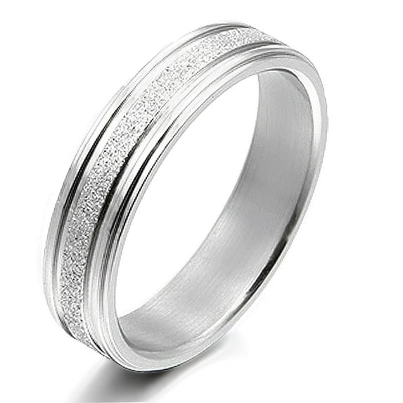 Gemini His or Her Anniversary Wedding Couple Titanium Rings width 4mm US Size 7.5 Valentine's Day Gift