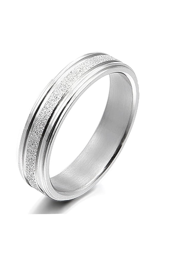 His or Her Anniversary Wedding Couple Titanium Rings width 4mm US Size 8.25 Valentine's Day Gift