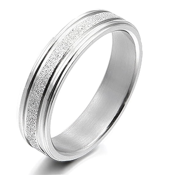 Gemini His or Her Anniversary Wedding Couple Titanium Rings width 4mm US Size 8 Valentine's Day Gift