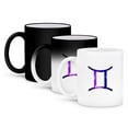 thumbnail image 1 of 3dRose, Gemini horoscope symbol - zodiac glyph astrological twins star sign, 11oz Magic Transforming Mug, 1 of 8