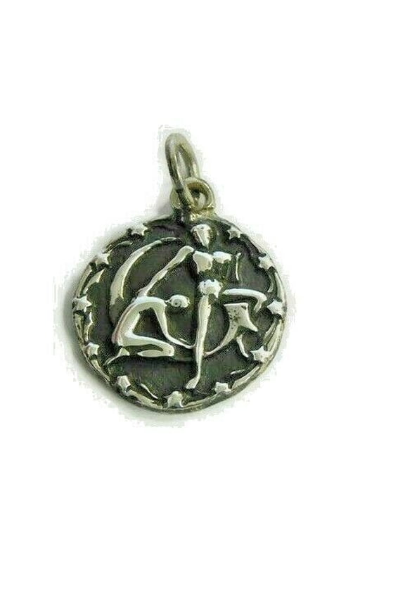 Gemini Horoscope Zodiac Sign Unisex Pendant .925 Sterling Silver!!!