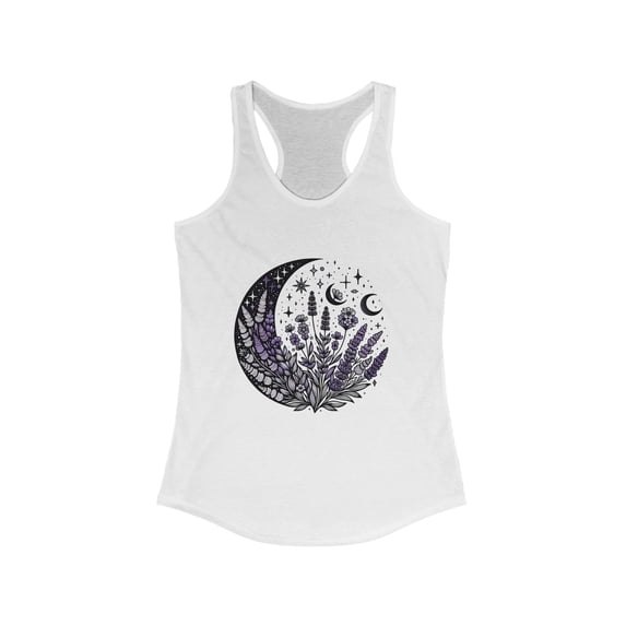 Gemini Lavender Birth Flower Women's Racerback Tank Top - In Four Colors