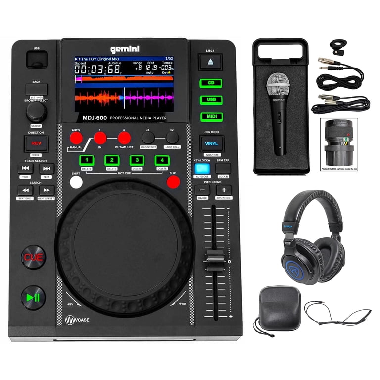 Gemini MDJ-600 Tabletop USB/CD Media Player DJ MIDI Controller+