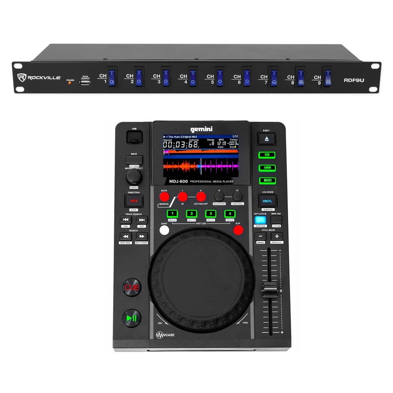 Gemini MDJ-600 Tabletop USB/CD Media Player DJ MIDI Controller + 