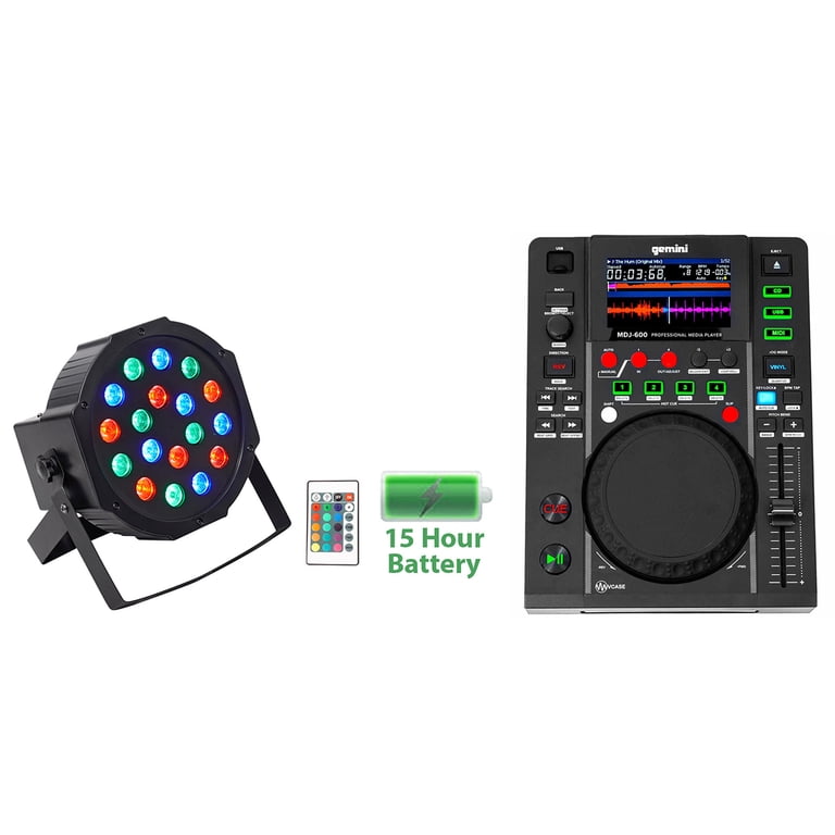 Gemini MDJ-600 USB/CD Media Player DJ MIDI Controller+Battery Par