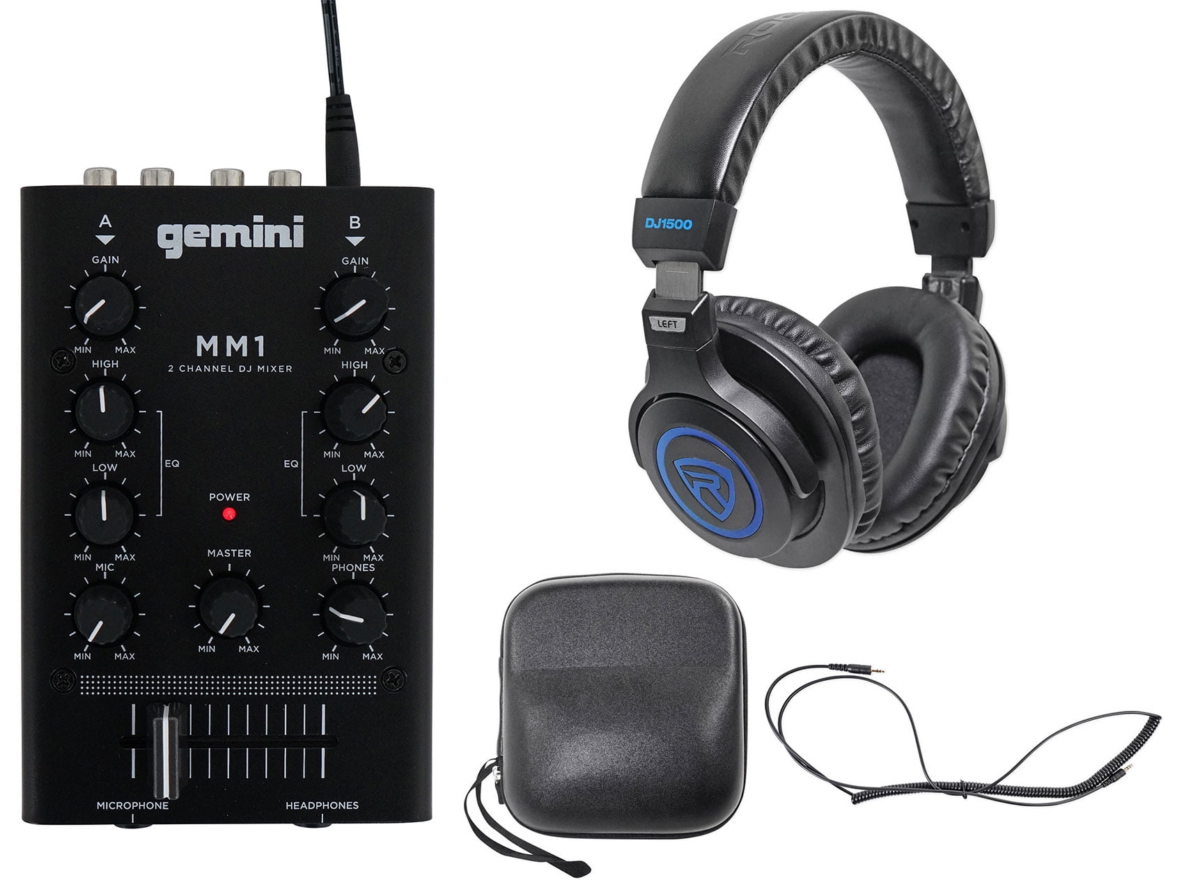 Gemini MM1 Pro Audio Pocket-Sized 2-Channel DJ Mixer w/ 2