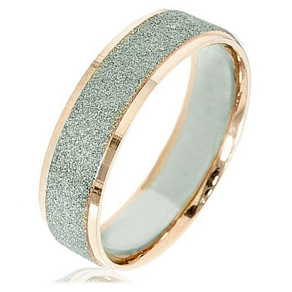 Gemini Men's 18K Gold Filled Anniversary Wedding Titanium Ring width 8mm US 13 Valentine's Day Gift