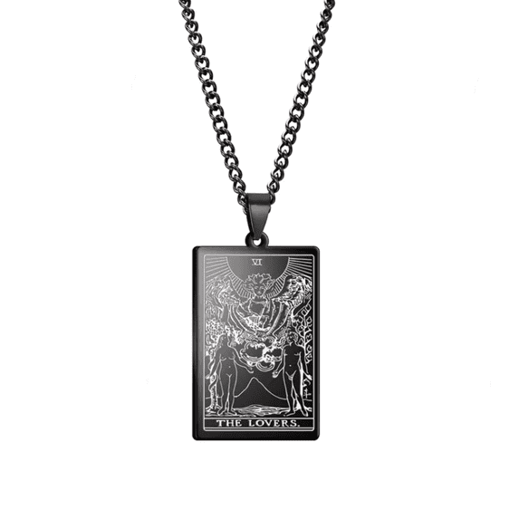 Gemini Necklace for Women - Gemini Jewelry - Lover Necklace - Tarot Jewelry (Gemini - The Lovers)