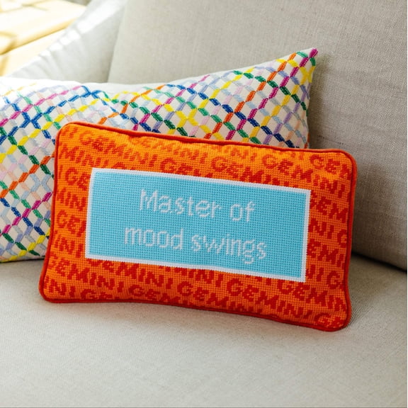 Gemini Needlepoint Pillow