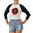 thumbnail image 1 of Gemini Painting Printed 100% Cotton Elbow Sleeves Raglan T-Shirt WTS_03 L, 1 of 1