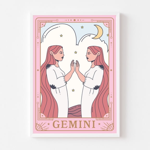 Gemini Print, Horoscope Zodiac Constellation Poster, Unframed Paper Poster 8x10in