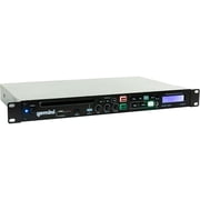 Gemini Professional Rackmount CD Player - DJ CD Player with Pitch Control, USB Media Player, Anti-Shock Technology, XLR/RCA Outputs, Remote Control for Venues, Studios & Events CDMP-1500