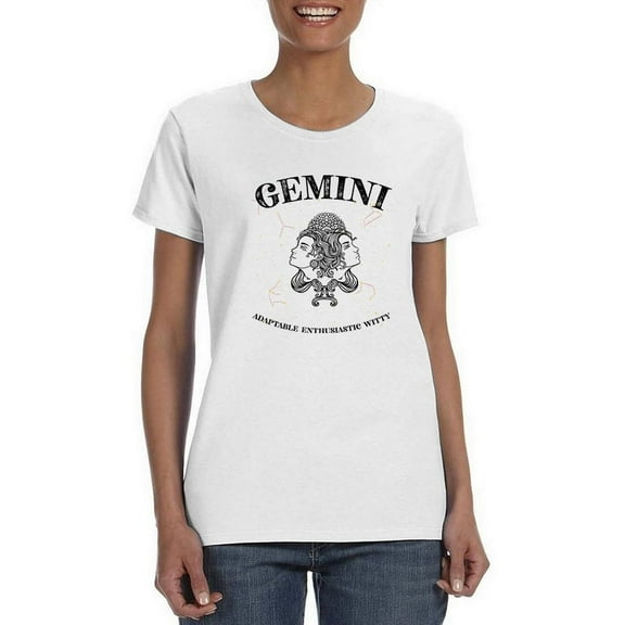 Gemini Qualities T-Shirt Women -Smartprints Designs, Female Small