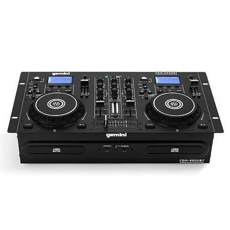 Gemini - CDM-4000BT: Dual CD/USB Media Player with Bluetooth - Black