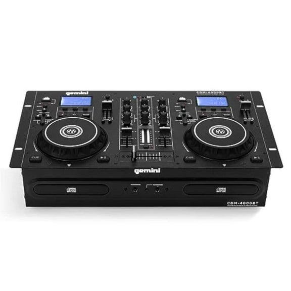 Gemini Sound CDM-4000BT: All-in-One DJ CD Player & Mixer Combo with Bluetooth...