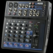 Gemini Sound GEM-08USB Pro Audio Equipment 8 Channels Live Studio Bluetooth Unpowered Mixers DJ