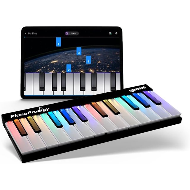 Gemini Sound PianoProdigy 24Key LightUp Wireless MIDI Keyboard