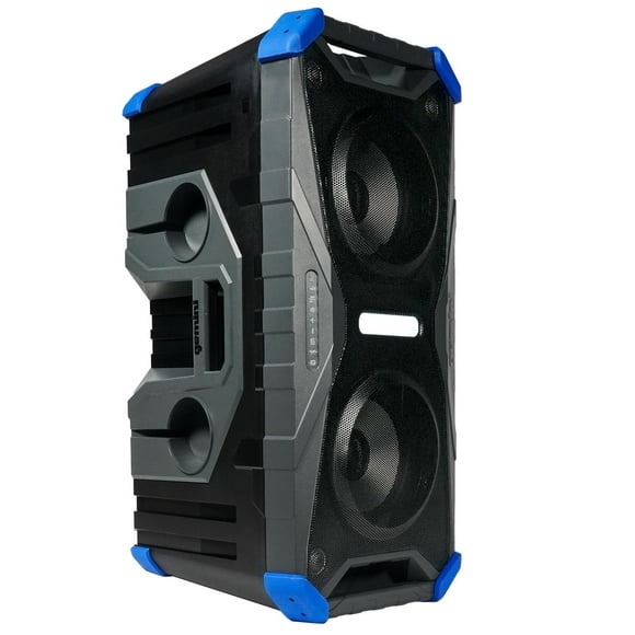 Gemini Sound SoundSplash 400W Floating Waterproof Wireless Bluetooth Speaker, LED Light Show, Dual 8 Woofers & NFC Pairing - Perfect for Pool Parties, Beach, Travel & Home Fun Blue/Gray
