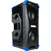 Gemini SoundSplash 400W سماعة بلوتوث لاسلكية عائمة للماء ، عرض ضوء LED ، ثنائي 8 مكبرات صوت وإقران NFC - مثالي لحفلات المسبح ، الشاطئ ، السفر والمرح المنزلي الأزرق / الرمادي