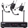Gemini Sound UHF02HLS34 Dual Channel UHF Wireless Headset & Lapel