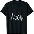 thumbnail image 1 of Gemini Symbol Heartbeat Zodiac Sign T-Shirt, 1 of 4