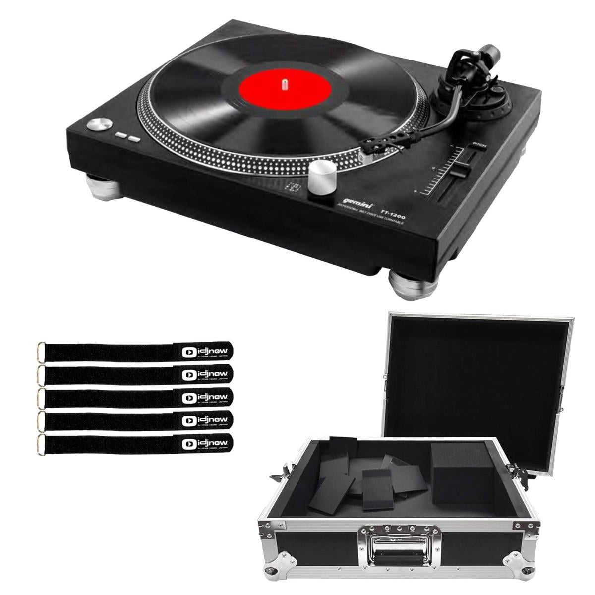 Walmart Turntable Gemini TT-1200 Belt Drive Turntable with Universal Turntable Case ...
