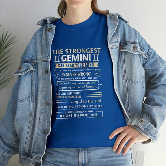 Gemini Tshirt The Strogest Gemini Can Read Your Mind Gemini Tshirt