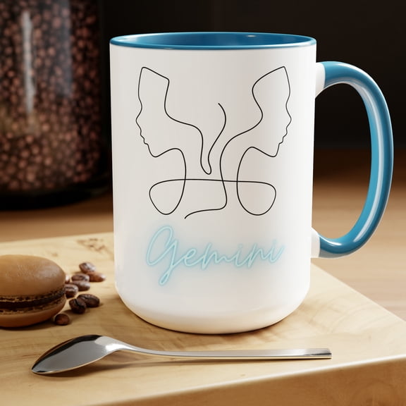 Gemini Twins Zodiac June Birthday Horoscopes Hot Cold Ceramic Coffee Mug