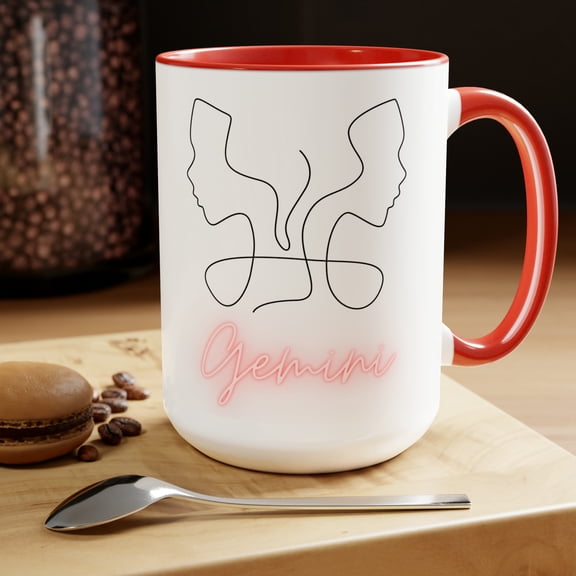 Gemini Twins Zodiac June Birthday Horoscopes Hot Cold Ceramic Coffee Mug