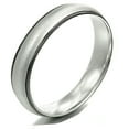 thumbnail image 1 of Gemini Unisex Two Tone Black Mix Silver Anniversary Wedding Titanium Ring width 4mm US Size 5.25 Valentine's Day Gift, 1 of 5