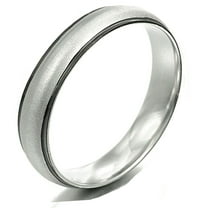 Gemini Unisex Two Tone Black Mix Silver Anniversary Wedding Titanium Ring Width 4mm US Size 9.75 Valentine's Day Gift