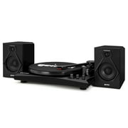 Gemini Vinyl Record Player Turntable with Bluetooth and Dual Stereo Speakers Black
