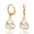 thumbnail image 1 of Gemini Women Cubic Zirconia Huggie Earrings for Ladies Birthday Gifts Valentine Day Christmas Gm065 Color Yellow Gold, 1 of 4