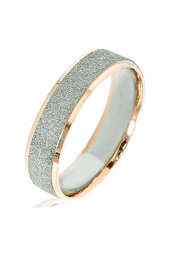 Women's 18K Gold Filled Anniversary Wedding Titanium Ring Width 5mm US Size 10.25 Valentine's Day Gift