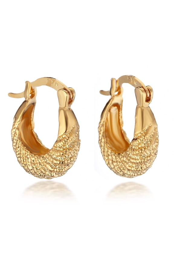 Women's 18K Yellow Gold Filled Filled Hoop Huggie Earrings for Women Valentine's Day Gifts Gift Idea Gm067