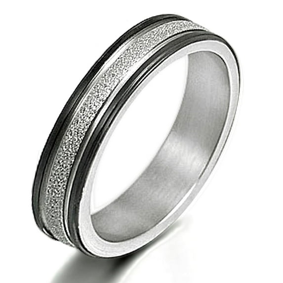 Gemini Women's Muti Tone Promise Anniversary Couple Wedding Titanium Ring width 4mm US Size 8 Valentine's Day Gift