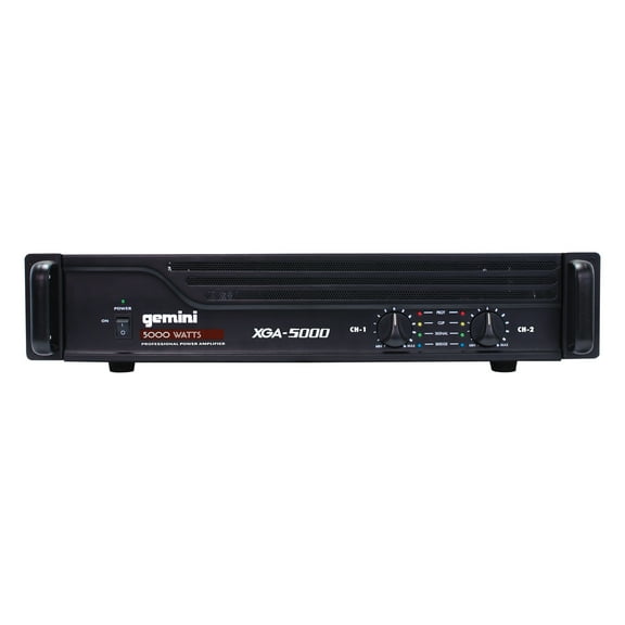 Gemini XGA Series 5,000-Watt-Peak-Power 2.0-Channel Professional Audio Power Amplifier, XGA-5000PT