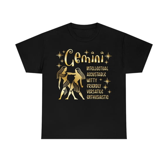Gemini Zodiac Heavy Cotton Tee
