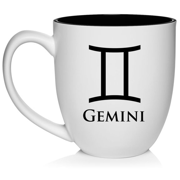 Gemini Zodiac Horoscope Ceramic Coffee Mug Tea Cup Gift (16oz White)