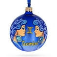 thumbnail image 1 of Gemini Zodiac Horoscope Sign Glass Ball Christmas Ornament 3.25 Inches, 1 of 4