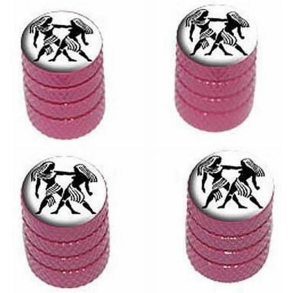 Gemini Zodiac Horoscope Tire Rim Wheel Aluminum Valve Stem Caps, Multiple Colors