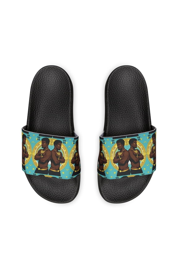 Gemini Zodiac Men's PU Slide Sandals