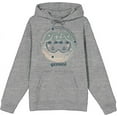 thumbnail image 1 of Gemini Zodiac Sign Adult Heather Gray Long Sleeve Hoodie-Medium, 1 of 3
