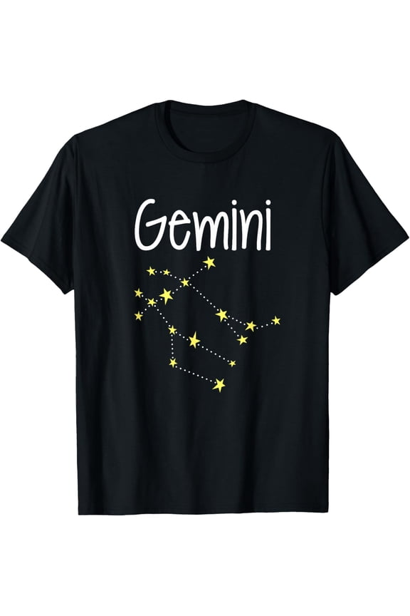 Gemini Zodiac Sign Constellation Mens Womens Birthday T-Shirt