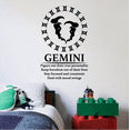 thumbnail image 1 of Gemini Zodiac Sign Gemini Horoscope Keep Boredom Out Of Their Lives Deal with Mood Swing Gemini Air Sign Bedroom Wall Decal Sticker Kids Adults Girls Boys Room Bedroom Decoration Size (40x24 inch), 1 of 3