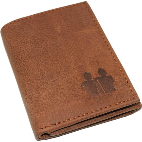 Gemini Zodiac Sign Men's RFID Blocking Real Leather Bifold Trifold Wallet Trifold