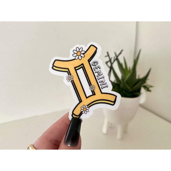 Gemini Zodiac Signs Astrology Popular Zodiac Waterbottle Sticker