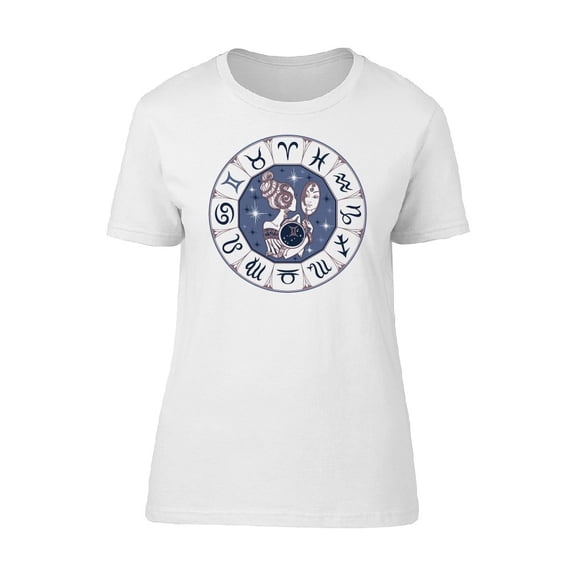 Gemini Zodiac Signs T-Shirt Women -Image by Shutterstock, Female Large