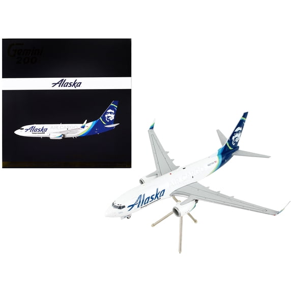 Boeing 737-700BDSF Commercial Aircraft "Alaska Air Cargo" White with Blue Tail "Gemini 200" Series 1 200 Diecast Model Airplane by GeminiJets