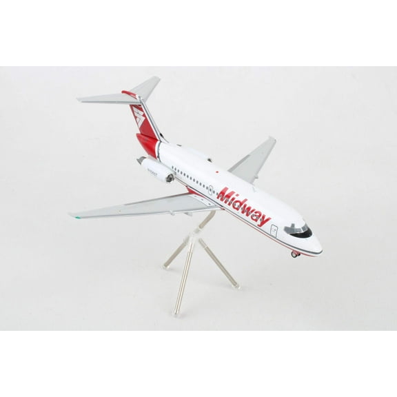 McDonnell Douglas DC-9-15 Commercial Aircraft "Midway Airlines" White with Red Tail 1/200 Diecast Model Airplane by GeminiJets